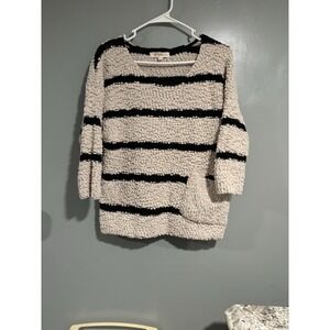 Rewind Women's 3/4 Sleeve Sweater Multi-color With One Pocket In Front Size L